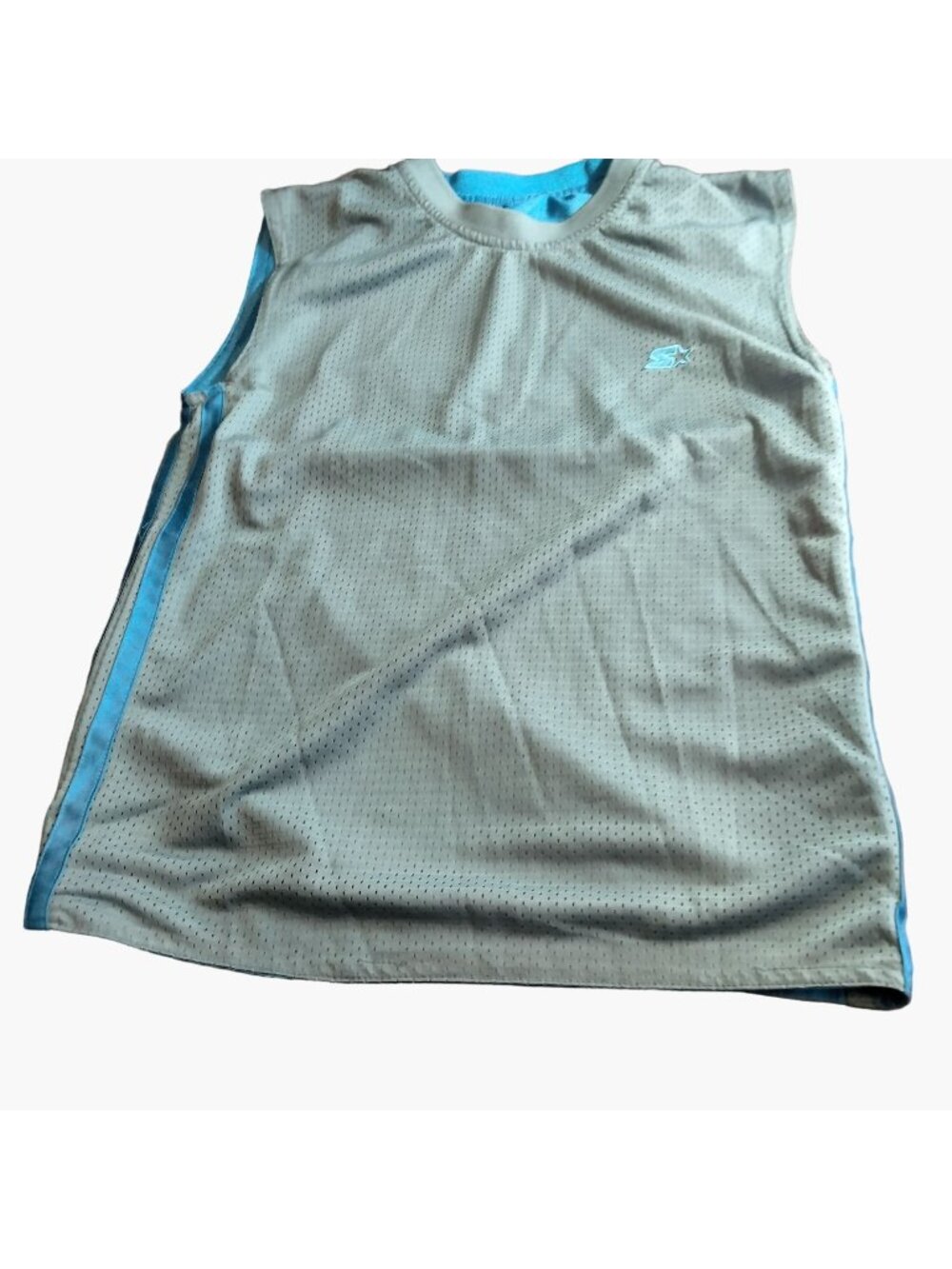 Starter Tank Top Boys M Medium Blue Gray Athletic Shirt Reversible